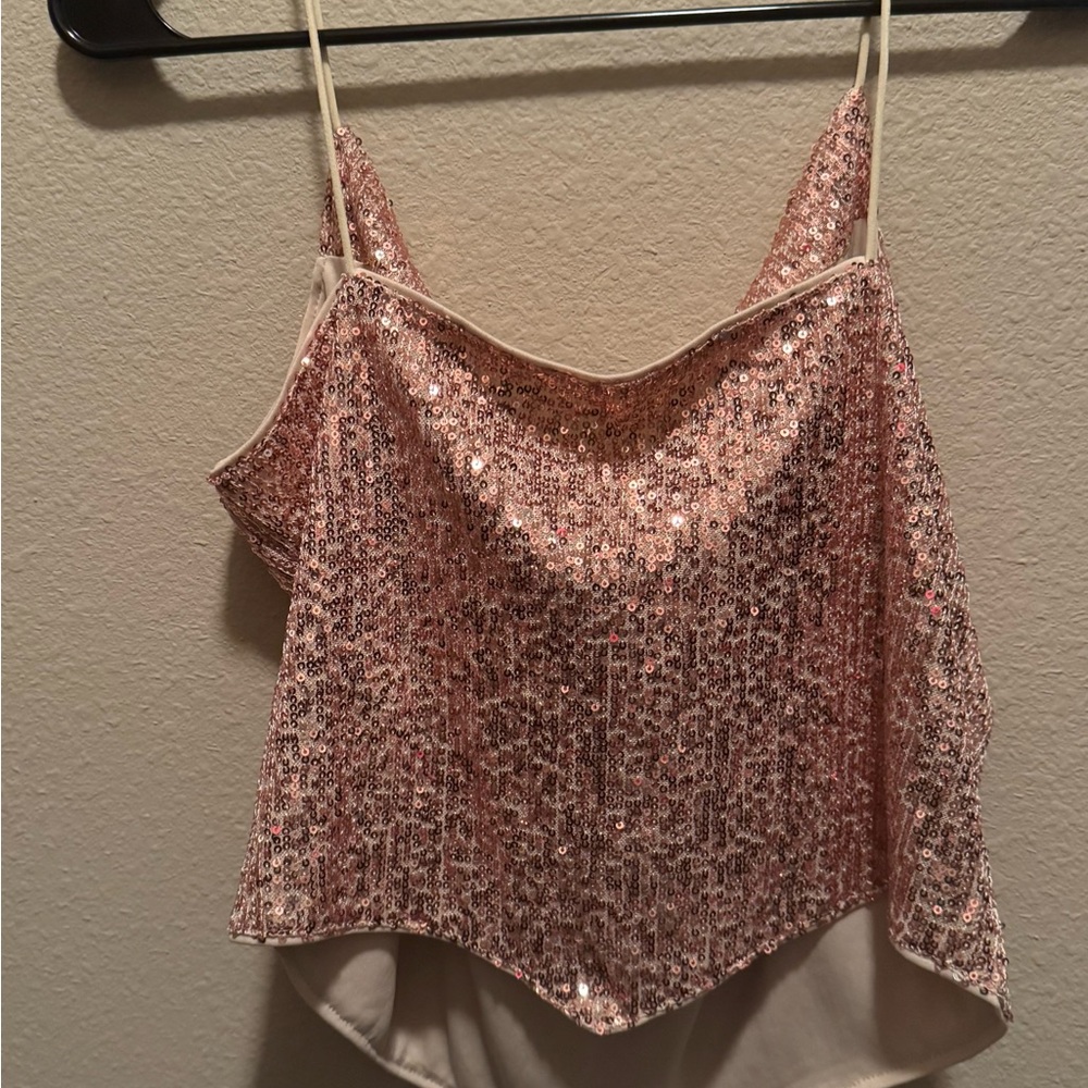 Elegant blouse with shiny sequins, size L - Picture 8 of 11